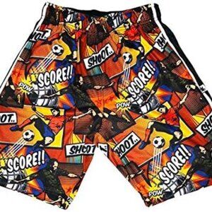 Flow Society Soccer Comic Boys Athletic Shorts- Youth Large